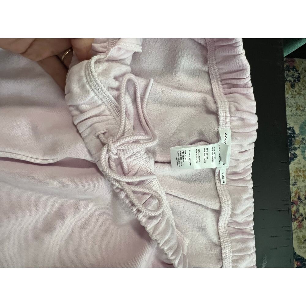 NWT 2XL Plus Good American Cotton Candy Pink Fleece Velour Wide Leg Sweatpants - Picture 6 of 7